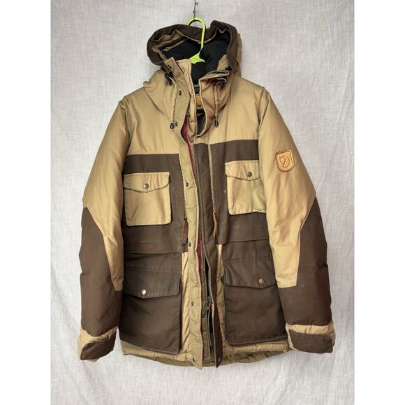 Fjallraven Arktis Parka Down Puffer Jacket G-1000 Men's Size tag M fit L/XL - Picture 1 of 14